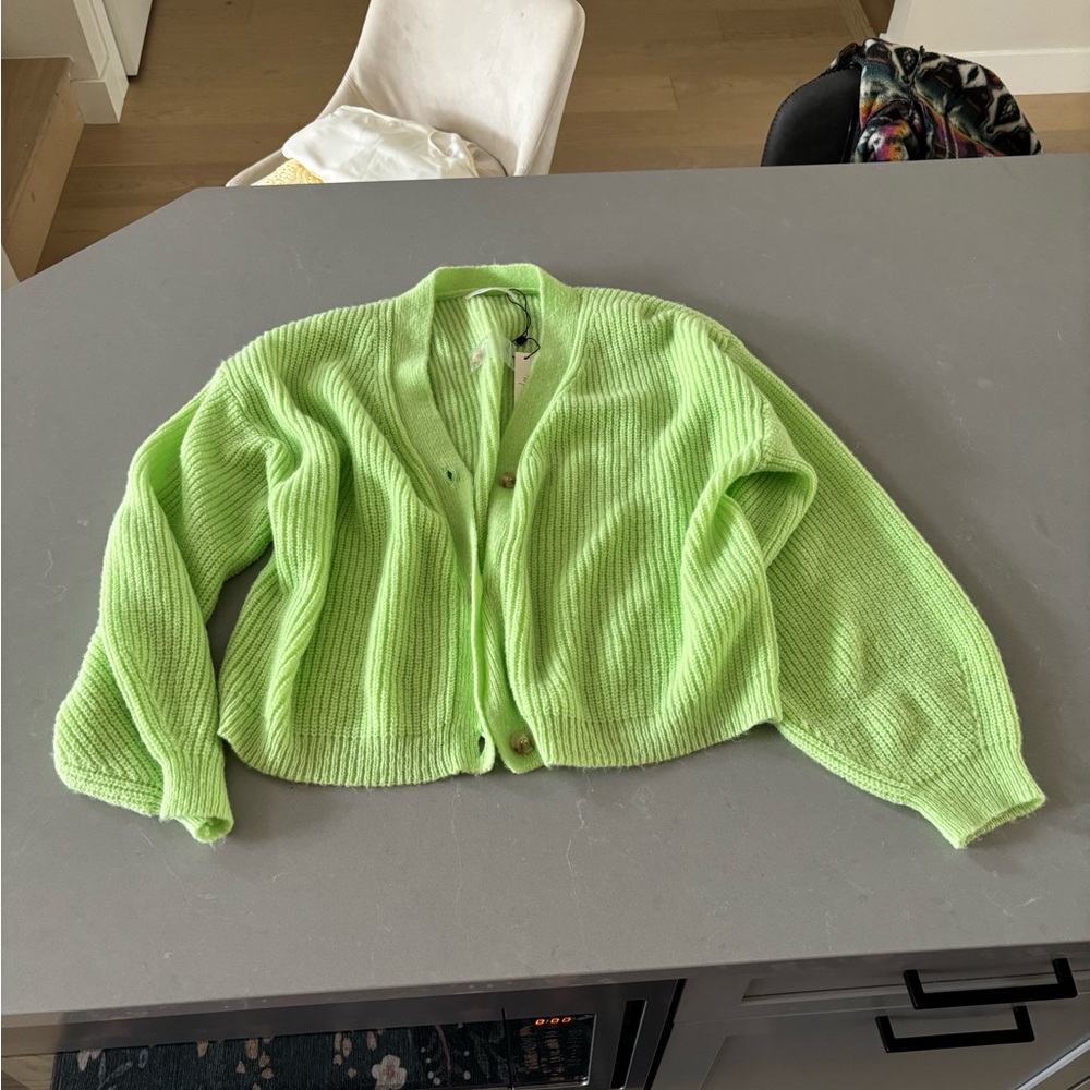 Mustard Seed Neon Green Women's Cardigan